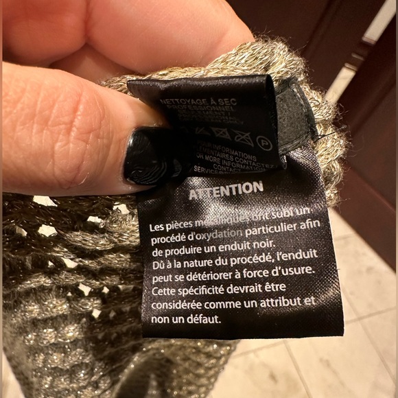 RUDSAK SCARF METALLIC GRAY, style crochet - Picture 4 of 6